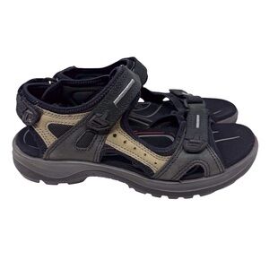 Ecco Offroad Yucatan Sport Sandal Black Women Size EU 38 US 7.5 EUC